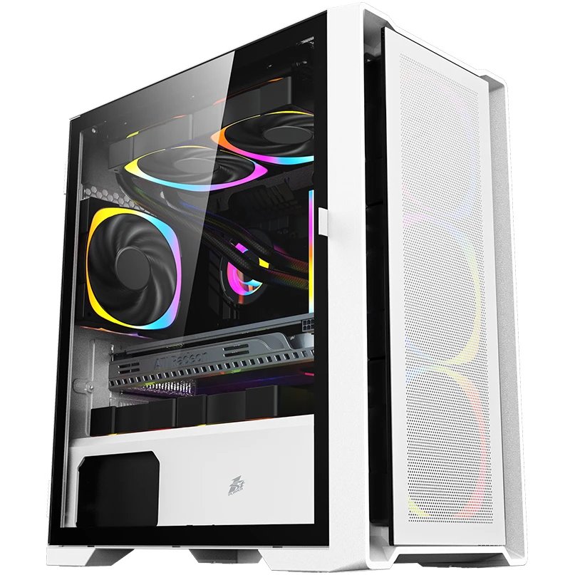 Корпус 1STPLAYER Trilobite T4 MESH ARGB White (T4-WH-4FS7-W) / mATX / 4x120mm ARGB fans
