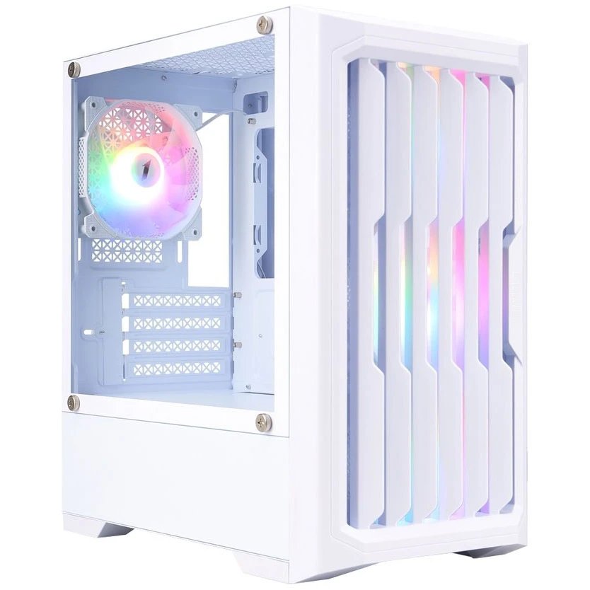 Корпус 1STPLAYER Bullet Hunter H2 White (H2-WH-4F1-W) / mATX / 4x120mm FRGB fans