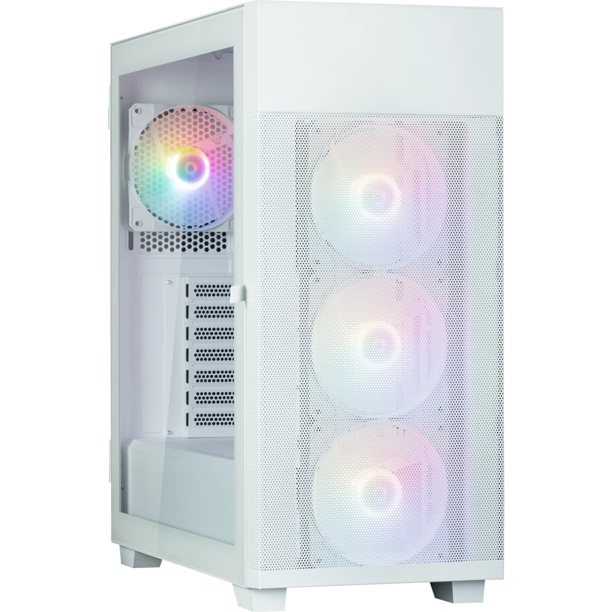 Корпус ZALMAN S5 Neo, ATX, White, Window, 2xCombo (3.5" or 2.5"), 4x2.5", 1xUSB2.0, 1xUSB3.1, Front 3x120mm FRGB, Rear 1x120mm FRGB