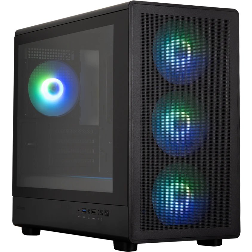Корпус ZALMAN M5, mATX, Black, Window, 1xCombo (3.5'' or 2.5''), 1x3.5", 2x2.5", 1xUSB2.0, 1xUSB3.0, 1xUSB Type-C
