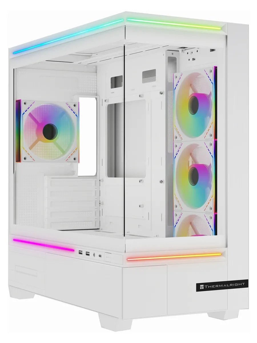 Корпус Thermalright M10 White Fan4-M (TRTLM10WF4M) / TG / 4x120mm ARGB PWM Fans / USB Type-C / mATX