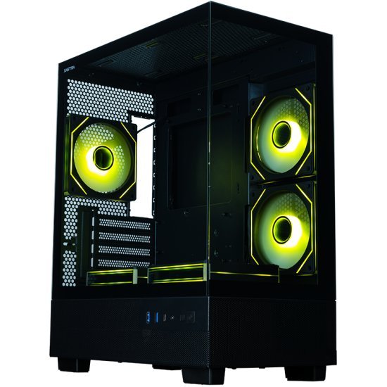 Корпус XASTRA Q400M 5ARGB-C6-UC Black (Q400M-5FM12A-C6-UC) mATX/Aquarium/Screewless/ 5x120mm ARGB PWM FM fans/Argb+PWM HUB 6port/ Type-C