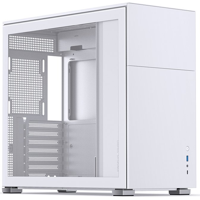 Корпус JONSBO D41 STD White без БП, боковая панель из закаленного стекла, mini-ITX, micro-ATX, ATX, белый