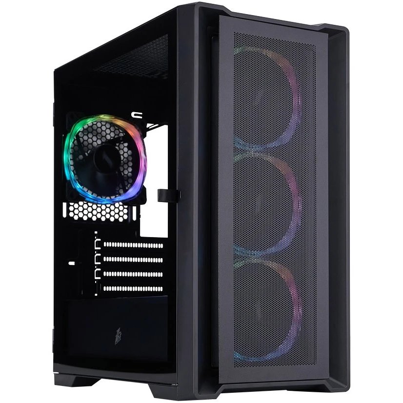Корпус 1STPLAYER Trilobite T4 MESH ARGB Black (T4-BK-4FS7) / mATX / 4x120mm ARGB fans