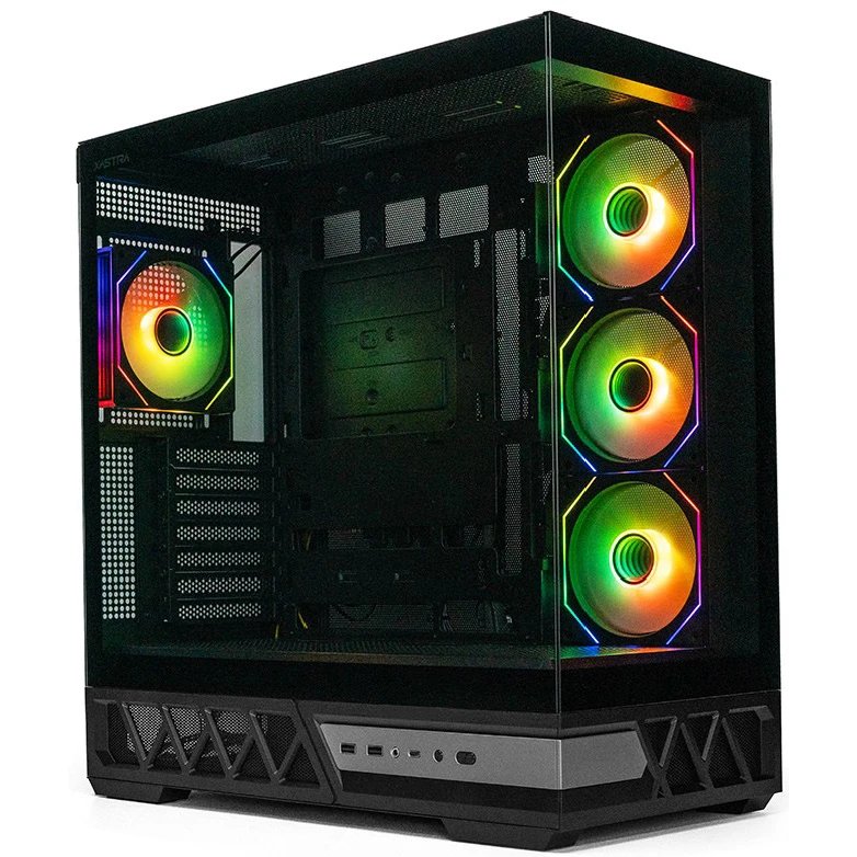 Корпус XASTRA Q700 4ARGB-C10-UC Black (Q700-4FM12A-C10-UC) ATX/Aquarium/Screewless/4x120mm ARGB PWM mirror fans/Argb+PWM HUB 10port/Type C