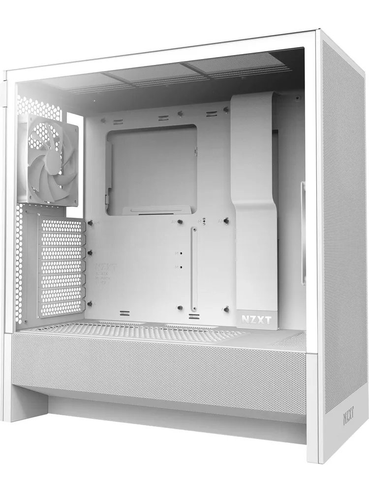 Корпус NZXT H5 Flow (2024) (CC-H52FW-01), без БП Midi-Tower, TG, 2x120mm, 1xUSB-A 3.2 + E-ATX, ATX, mITX White