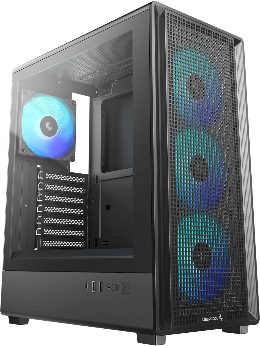 Корпус Deepcool CC550 4F, TG, 4x120mm ARGB Fan, mini-ITX, mATX, ATX, черный