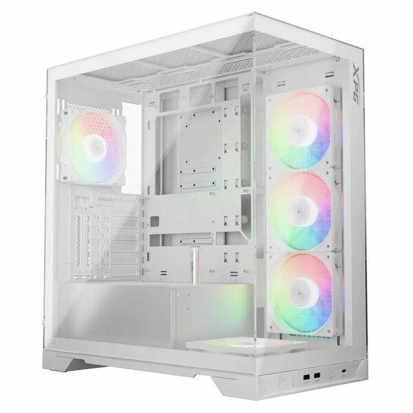 Корпус XPG Invader X White (INVADERXMT-WHCWW) Mid-Tower Gaming ATX PC Case with Panoramic View, Tempered Glass Panels, and RGB Lighting Black