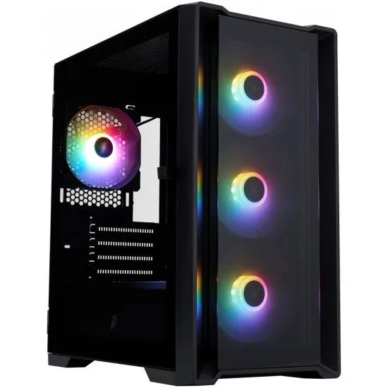 Корпус 1STPLAYER Trilobite T4-G Glass FRGB Black (T4-G-BK-4F1) / mATX / 4x120mm FRGB fans