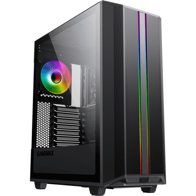 Корпус GameMax Precision COC Black (T808) (ATX, Черн, 2*USB 3.0, Зак.стекло, 1*120мм+ COC, без БП)