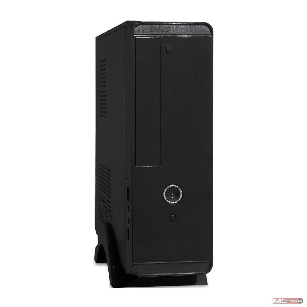 Корпус ExeGate MI-209 Black (EX268698RUS) miniITX/mATX, M300, 80mm, 2xUSB, Audio