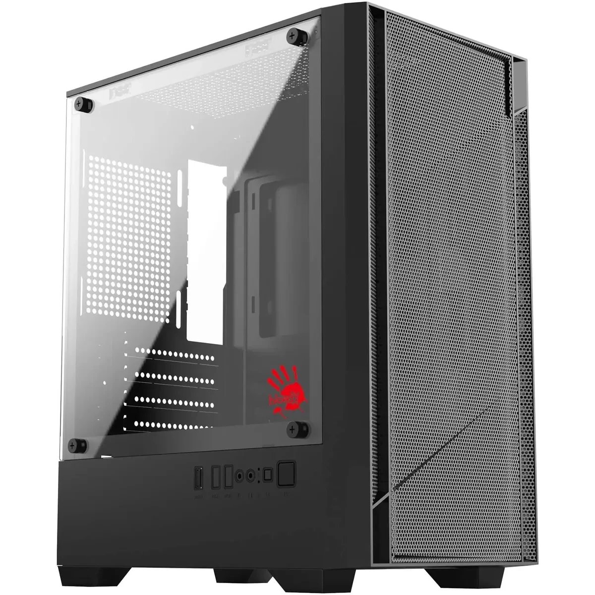 Корпус BLOODY CC-124 (cc-124-bk), mATX, Mini-Tower, без БП, черный