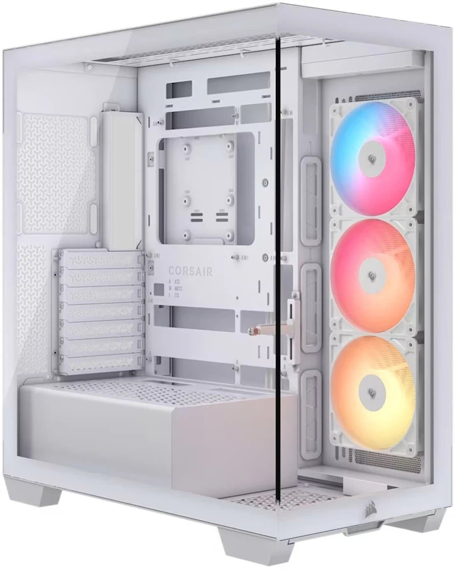 Корпус Corsair 3500X RS-R ARGB (CC-9011323-WW), без БП, Midi-Tower, TG, 3x120mm 2xUSB-A 3.2, 1xUSB Type-C, E-ATX, ATX, mITX White
