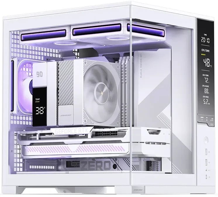Корпус JONSBO D34 White, mini-ITX, mATX, белый