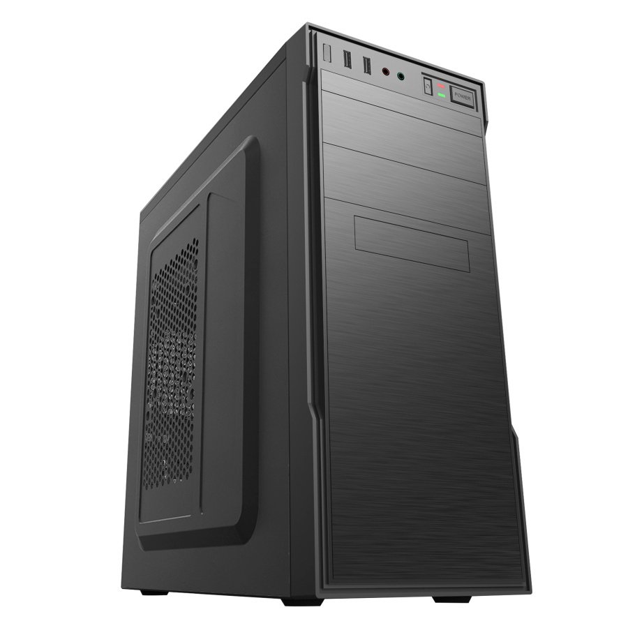Корпус Foxline Forza FZ-031 ATX, без БП, 1xUSB2.0+1xUSB3.0, Black, w/o Fan
