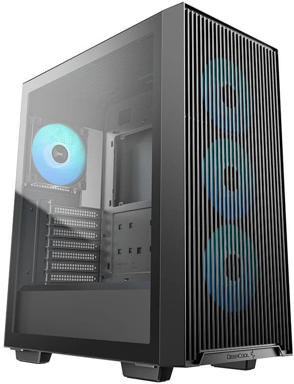 Корпус Deepcool CC560 ARGB V3, TG, 4x120mm ARGB Fan, mini-ITX, mATX, ATX, черный
