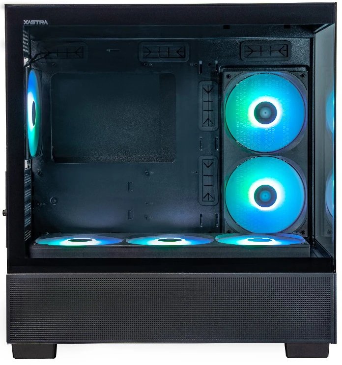 Корпус XASTRA Q500M 6ARGB-FA-C6 Black (Q500M-1FA36A-1FA24A-1FA12A-C6) mATX/Aquarium/Screewless/1x120mm,1x240,1x360 ARGB PWM FA fans/Argb+PWM HUB6port