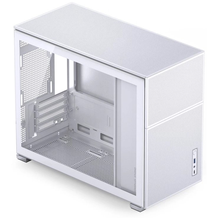Корпус Jonsbo D31 Mesh White без БП, боковая панель из закаленного стекла, mini-ITX, micro-ATX, белый