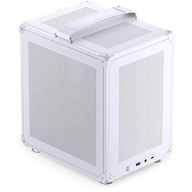 Корпус JONSBO C6-ITX White без БП ITX БП, боковая панель из закаленного стекла, mini-ITX, белый