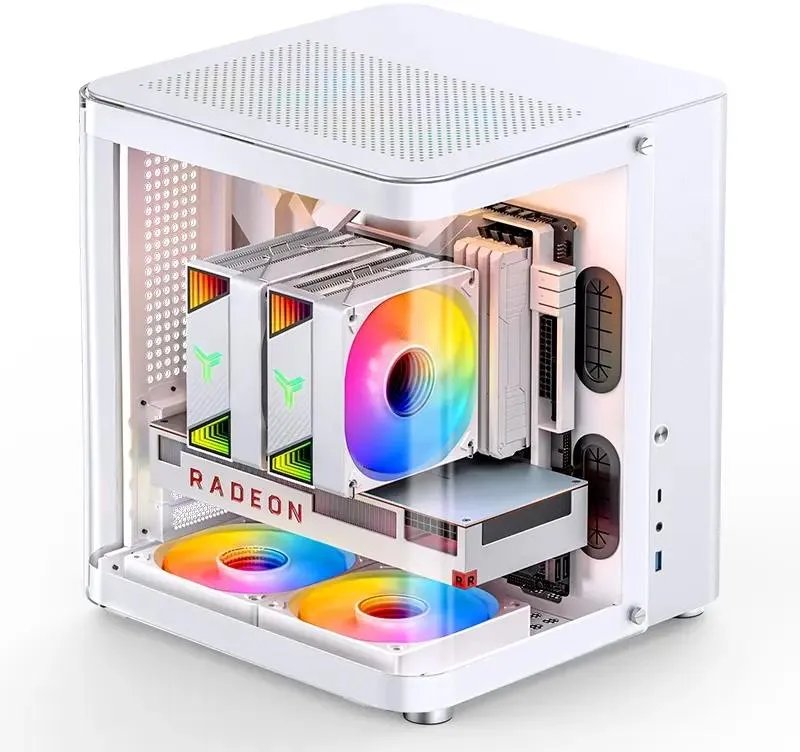Корпус Jonsbo TK-1 2.0 White без БП, mini-ITX, micro-ATX, белый