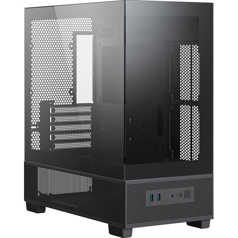 Корпус XASTRA Q500M-0F Black (Q500M-0F) mATX/Aquarium/Screewless/no fans