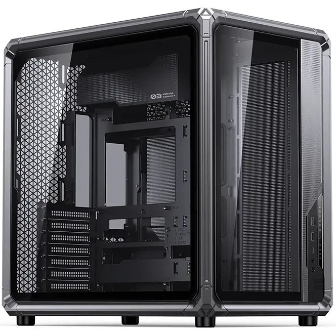 Корпус JONSBO X400 Gray, TG (aquarium), mini-ITX, mATX, ATX, серый