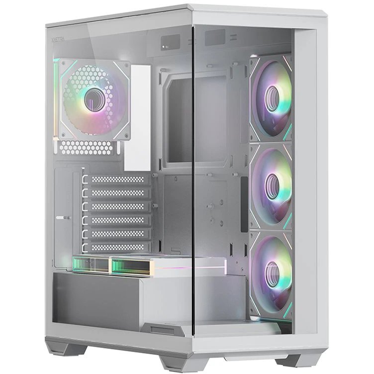 Корпус XASTRA Q600 6ARGB-C10-UC White (Q600-6FM12A-C10-UC-WH) ATX/Aquarium/Screewless/6x120mm ARGB PWM FM fans/Argb+PWM HUB 10port/ Type-C