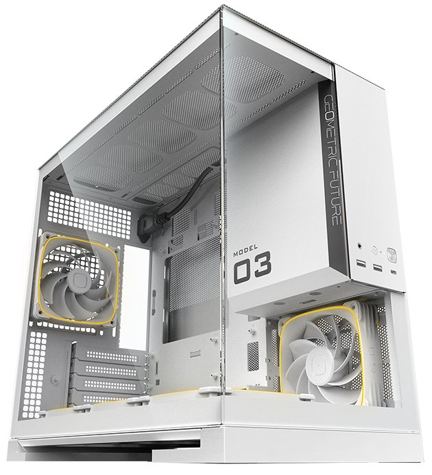 Корпус Geometric Future Model 3 White with fans (1AM3NZWT00110) / mATX / 5x120mm ARGB fans
