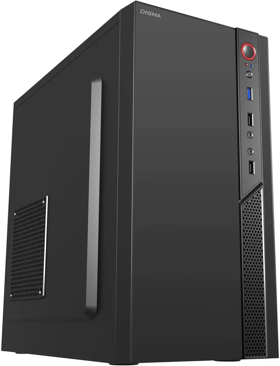Корпус Digma DCC-MN306 черный без БП mATX 1x80mm 1x92mm 2x120mm 2xUSB2.0 1xUSB3.0 audio