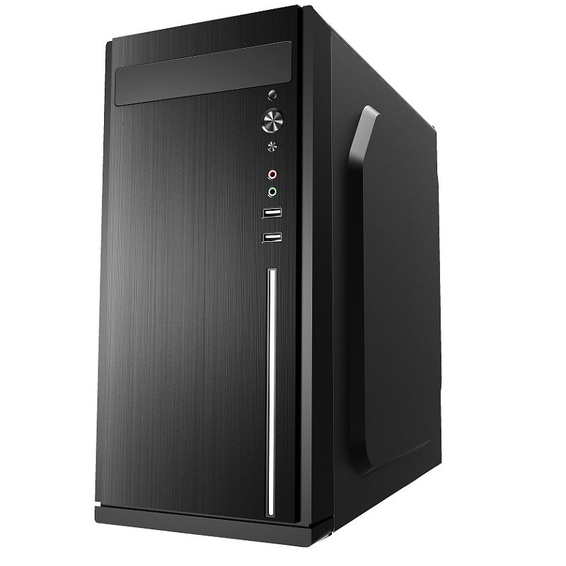Корпус DELUX G504 (ATX, без БП, RGB Led strip) черный