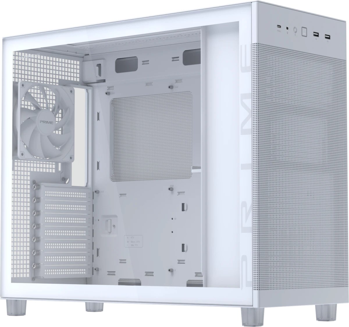 Корпус ASUS Prime AP303 TG White (90DC00V3-B39010)
