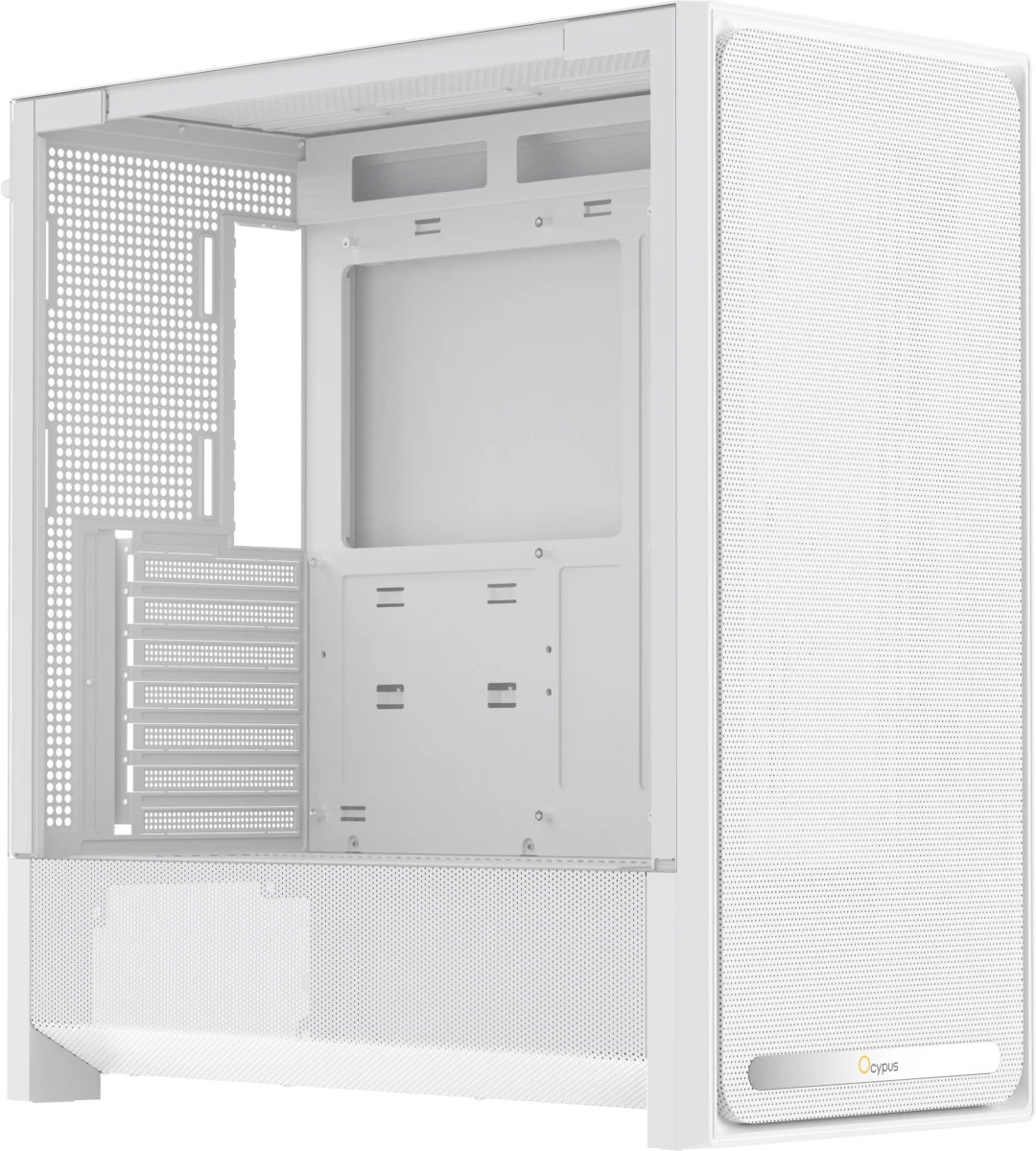Корпус Ocypus Delta C70 WH White (Delta-C70-WHG000XX-GL) без БП, Midi-Tower, TG, no fans, 2xUSB-A 3.0 + 1xUSB-C 3.1, E-ATX, ATX
