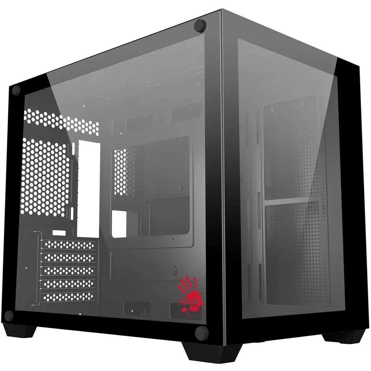 Корпус Bloody BD-CC108 черный без БП mATX 9x120mm 2xUSB3.0 audio bott PSU