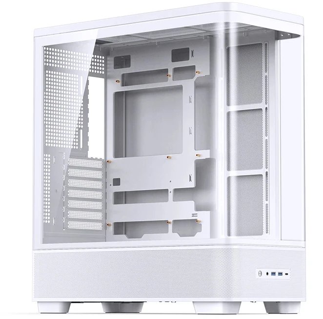 Корпус JONSBO TK-5 White, TG (aquarium), 3x140mm ARGB Fan, 4x120mm ARGB Fan, mini-ITX, mATX, ATX, белый