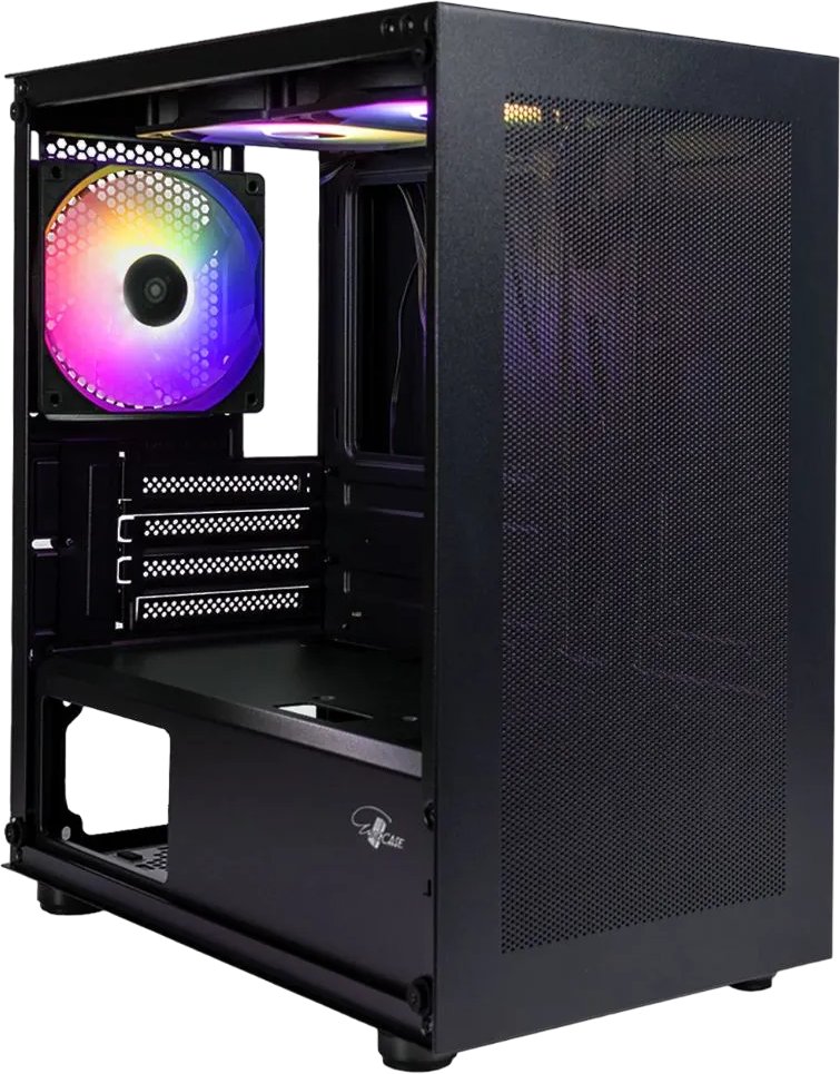 Корпус Eurocase M09 без БП 3 ARGB black 00-01064074 Minitower mATX закаленное стекло USB 3.0