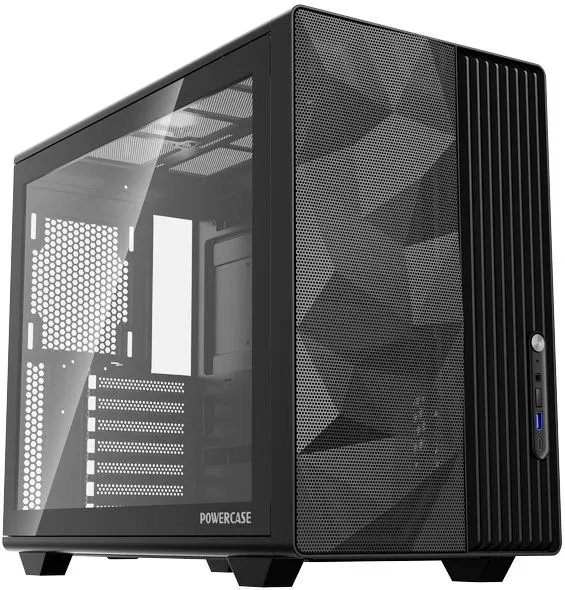 Корпус Powercase TX5 (CTX5AB-F0), TG, Type-C, No Fans, чёрный, ATX