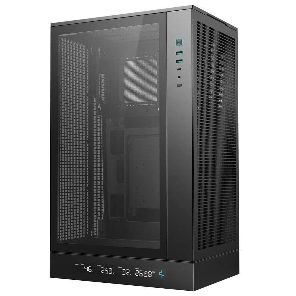 Корпус Deepcool CH270 Digital без БП, черный, MicroATX/miniITX