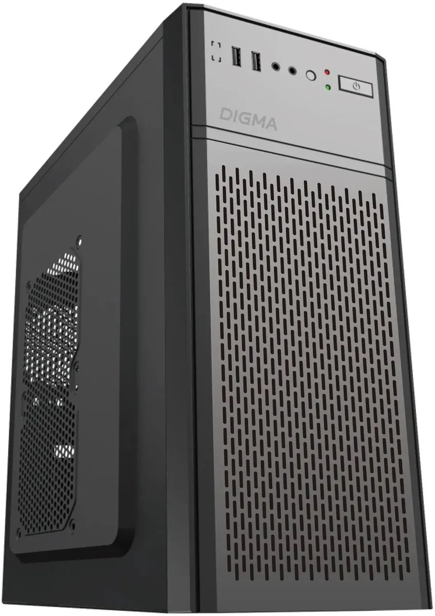 Корпус Digma DCC-MD301, Midi-Tower, без БП, ATX, черный