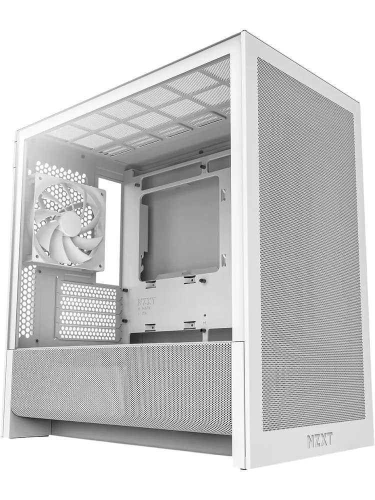 Корпус NZXT H3 Flow (CC-H31FW-01) без БП (2025), Midi-Tower, TG, 1x120mm, 1xUSB-A 3.2 + mATX, mITX White