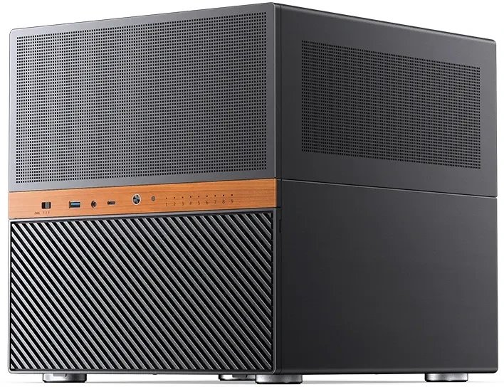Корпус JONSBO N6 black, без БП, Mini-Tower, 2x120mm, 1xUSB-A 3.0 + 3.2, mATX, mITX