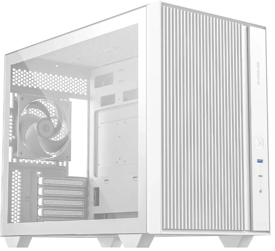 Корпус ID-Cooling Flow 500 AIR White mATX/win TG/2 fans/Gen2 Type C/CPU 180mm/GPU 403mm/ no PSU