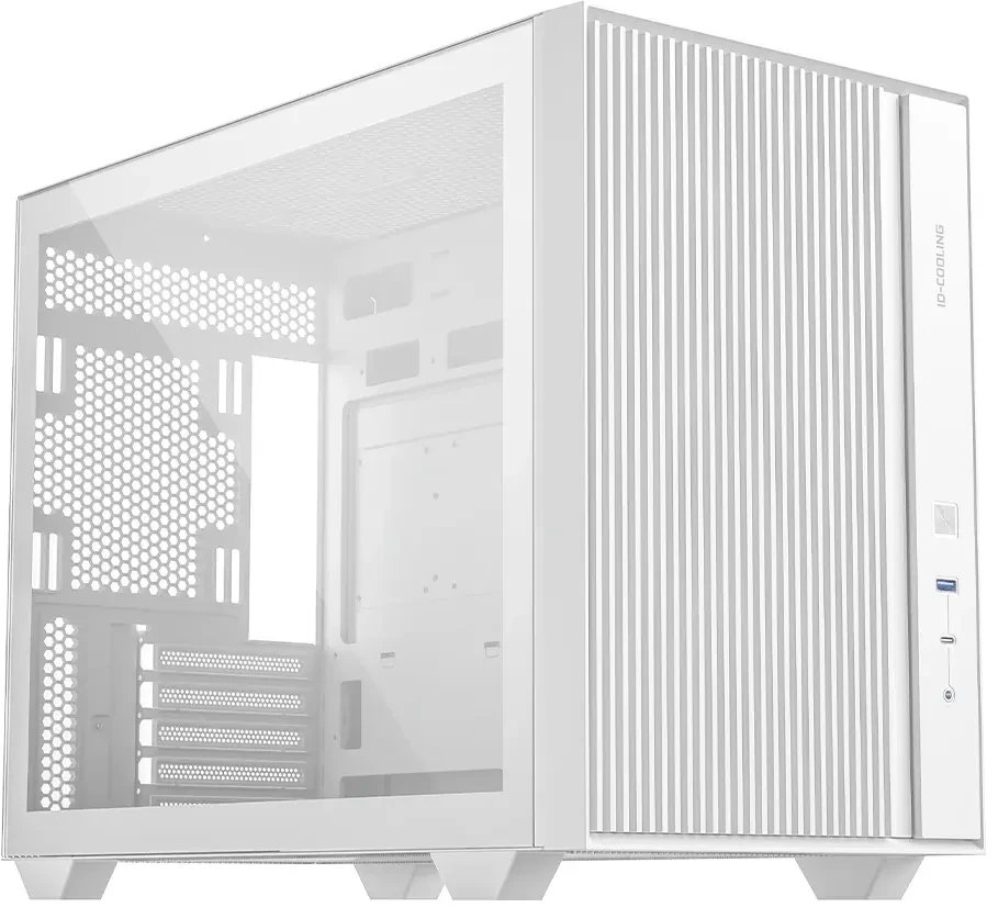 Корпус ID-Cooling Flow 500 White mATX/win TG/ no fan/ Gen2 Type C/ CPU 180mm/ GPU 403mm/ no PSU