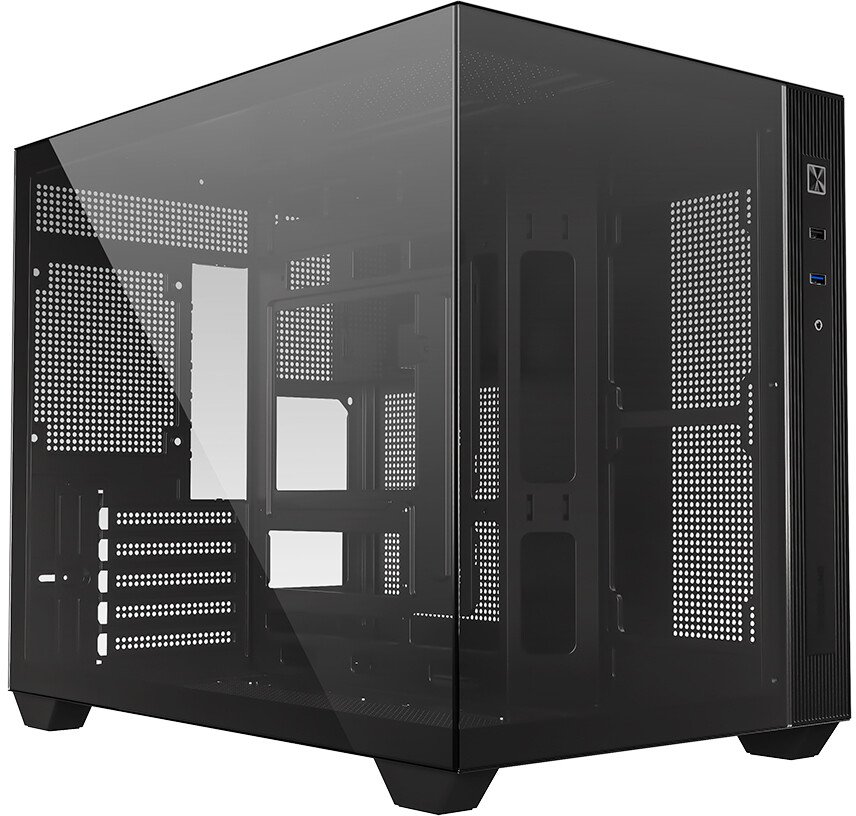 Корпус ID-Cooling View 500 Black mATX/ win TG/no fan/ Gen2 Type C/ CPU 162mm/ GPU 407mm/ no PSU