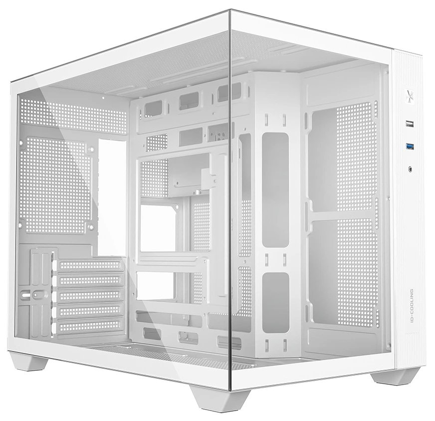 Корпус ID-Cooling View 500 White mATX/win TG/ no fan/ Gen2 Type C/ CPU 162mm/ GPU 407mm/ no PSU