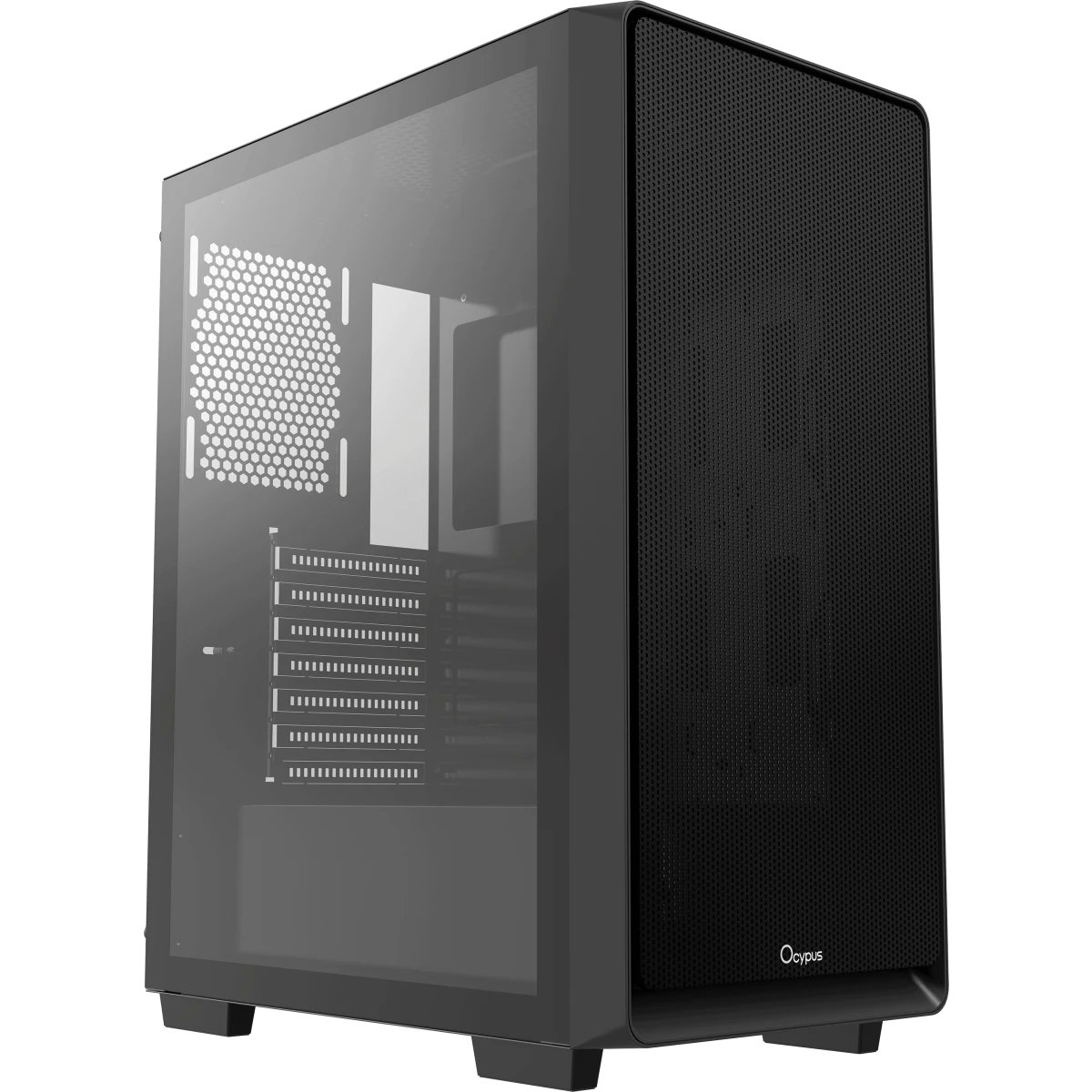 Корпус Ocypus Gamma C60 BK (Gamma-C60-B-KG000XX-GL) ATX / win / black / no PSU / Tempered Glass