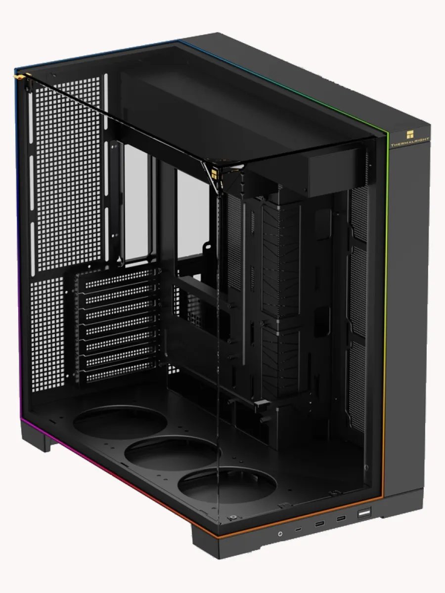 Корпус Thermalright TR-A70 ARGB (TRA70AB) / Black / TG / ARGB Strip / USB Type-C / W/O fans / ATX