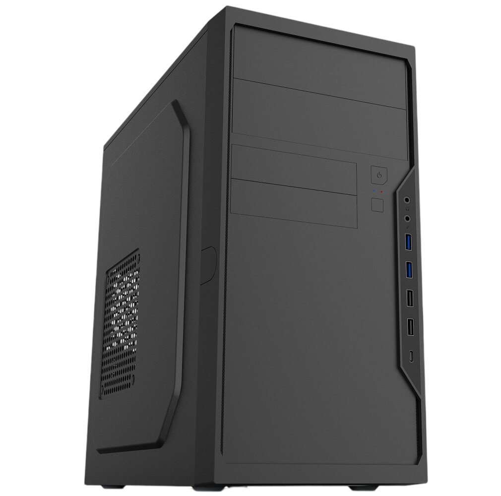 Корпус Foxline FL-733R (FL-733R-FZ600R-U32) с БП 600Вт, mATX, 2x5.25EXT, 2x3.5EXT, 5x3.5INT, 2xUSB3.0, HDA, w/o FAN, w/600W ATX PSU
