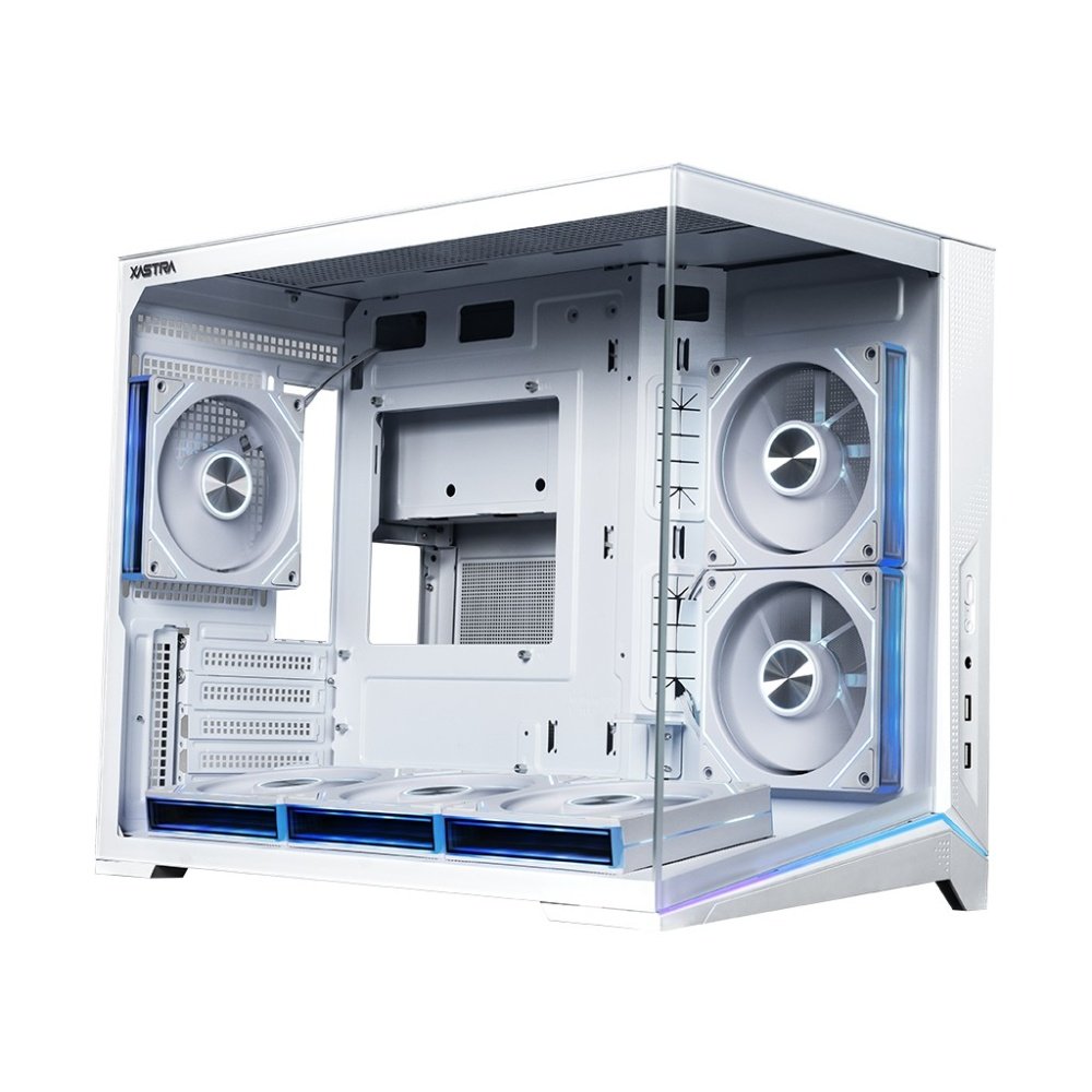 Корпус XASTRA QW505M 6ARGB-FN-C10 (QW505M-6FN12A-C10-WH) White mATX/Aquarium/Screewless/ 6x120mm ARGB PWM FN fans/Argb+PWM HUB 10port/Led strip