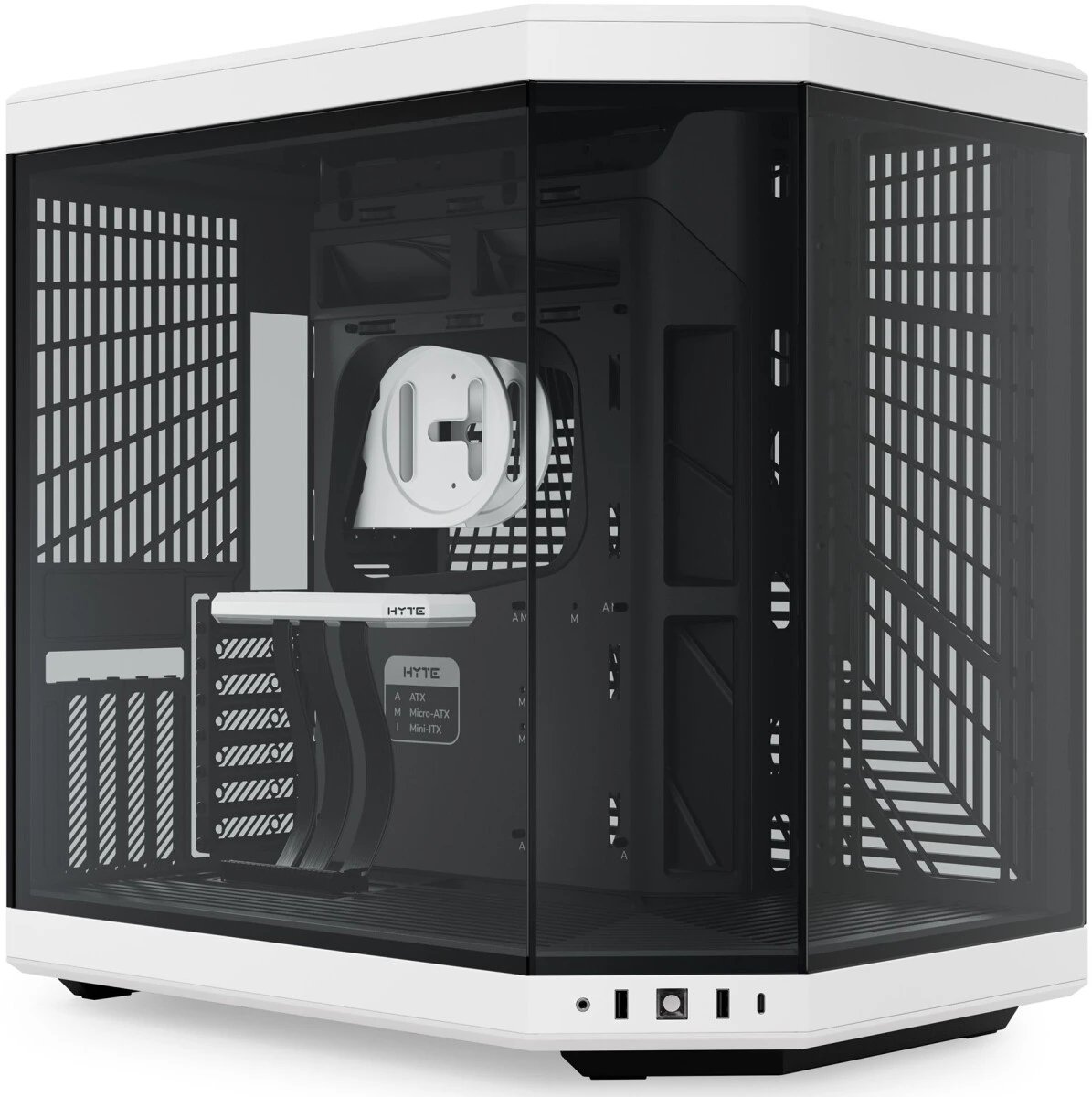 Корпус HYTE Y70 (CS-HYTE-Y70-BW), без БП, Midi-Tower, TG, no fans, 2xUSB-A 3.2, 1xUSB Type-C, E-ATX, ATX, mITX Black Panda