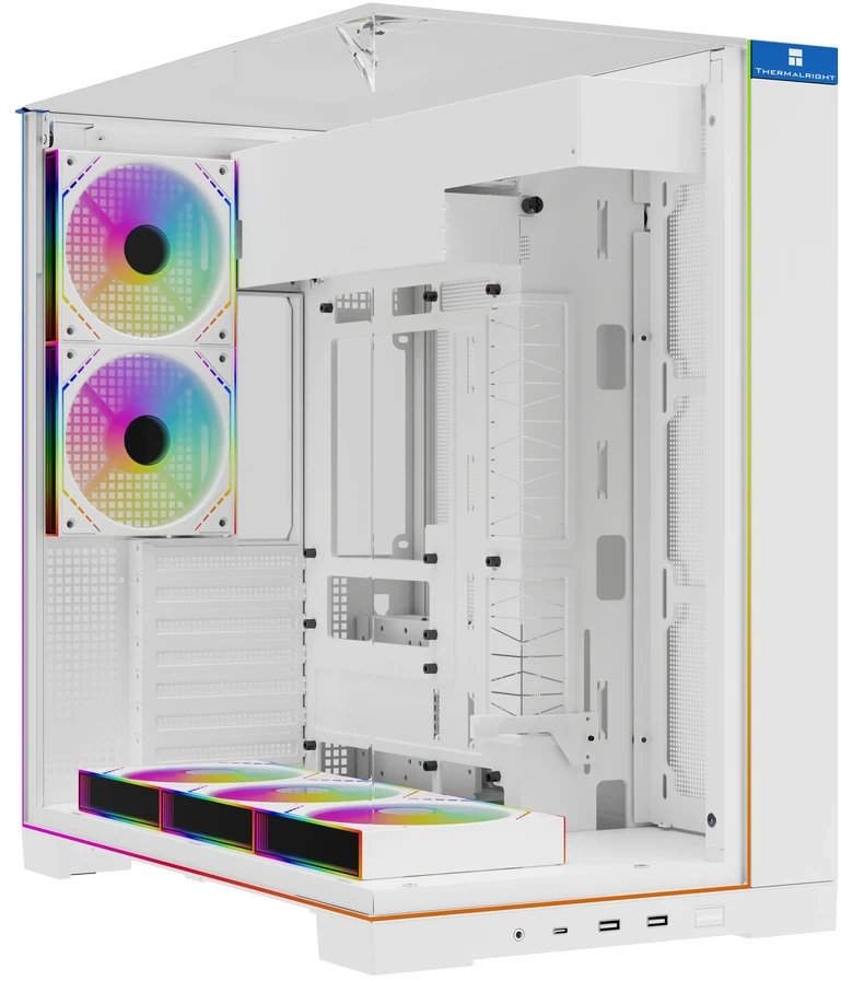 Корпус Thermalright TR-A70 Vision White Fan5-M (TRA70VF5MW) / TG / 5x120mm ARGB PWM Fans / ARGB Strip / 9.16'' LCD screen / USB TYPE-C / ATX